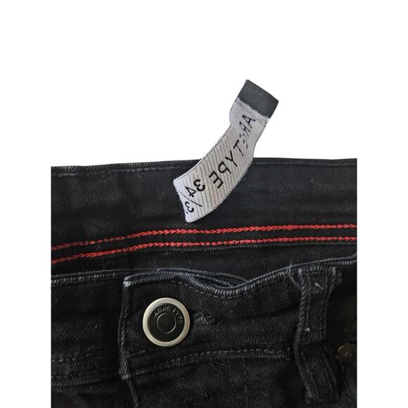 Arketype Jeans Mens 34 X 30 Black Slim Fit Distressed Denim Distressed - Picture 4 of 6